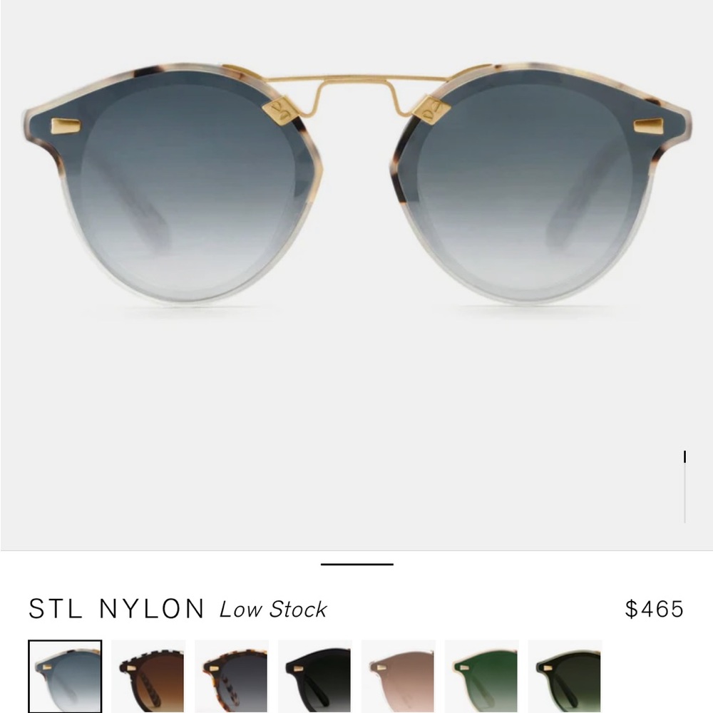 KREWE STL NYLON Matte Oyster to Crystal 24K Mirror Polarized Sunglasses